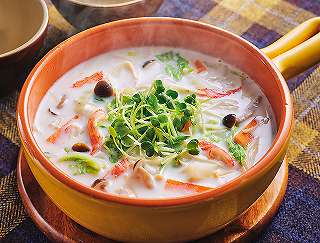 白菜の牛乳スープレシピ写真