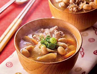 大豆たっぷり鬼除け汁の写真