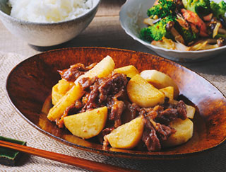 写真：牛肉と長芋の甘辛炒め煮