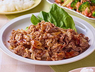 牛肉のソース炒めレシピ写真