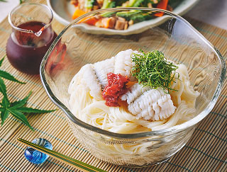 写真：はもの落としの梅そうめん