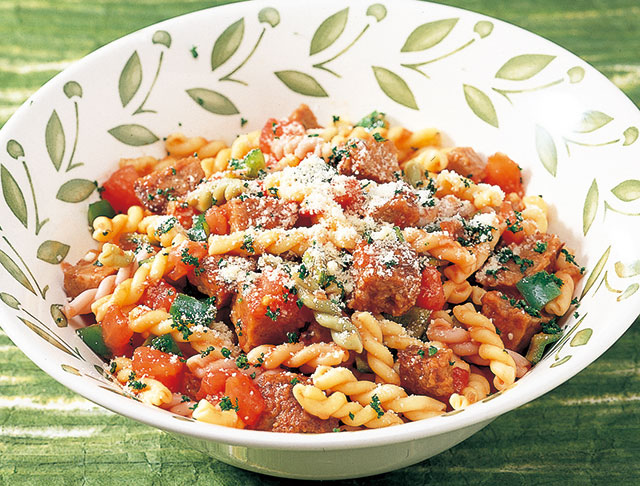 ぱくぱく献立くん マカロニとハンバーグのトマトソース