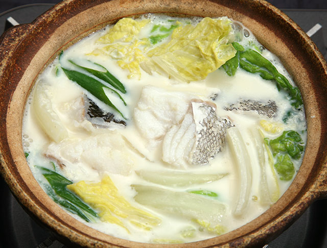 ぱくぱく献立くん たらの豆乳鍋風